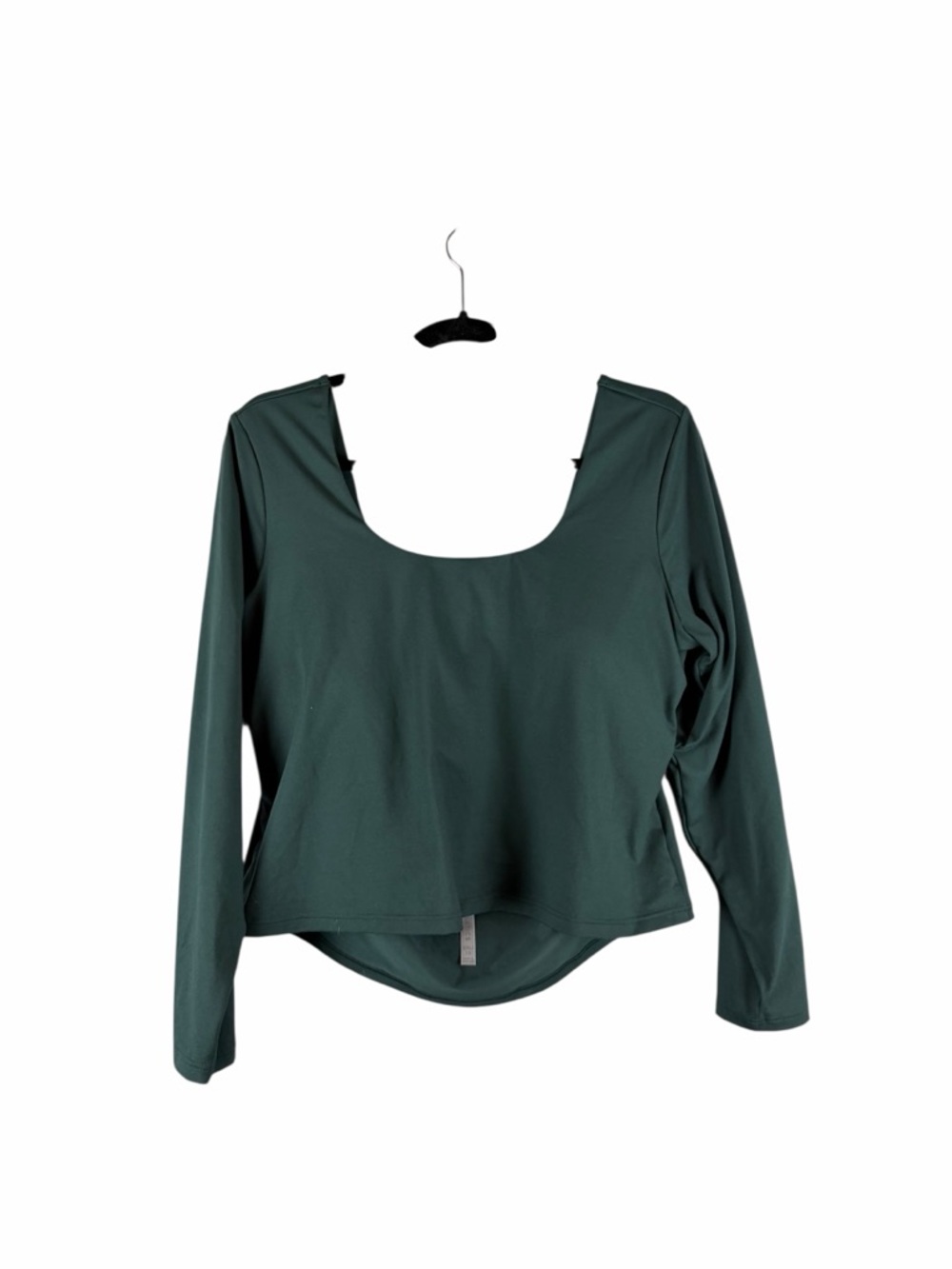 Fabletics Millie Open Back Long Sleeve Top Dark Green Size XXL/1X
